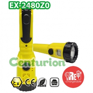 EX-2480Z0 (IMPA 792214): ATEX Intrinsically Safe LED rechargeable Dual Light Flashlight with Magnet