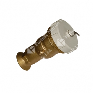 100523 Brass HNA 3 Pins Coupling with Chain and Cap  #1145MS